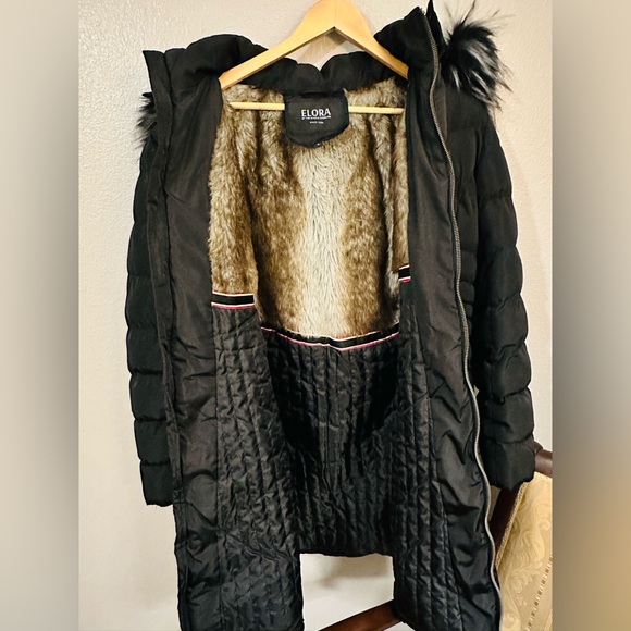 Elora Black Womens Puffer Coat Size Large - Picture 7 of 7